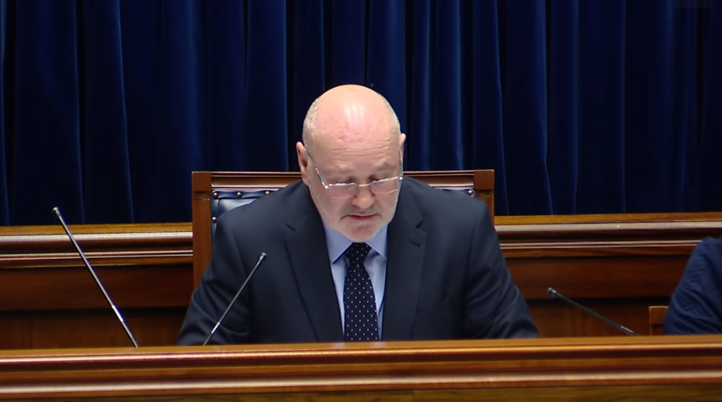 Speaker Alex Maskey takes the Chair during Plenary on 20 January 2020