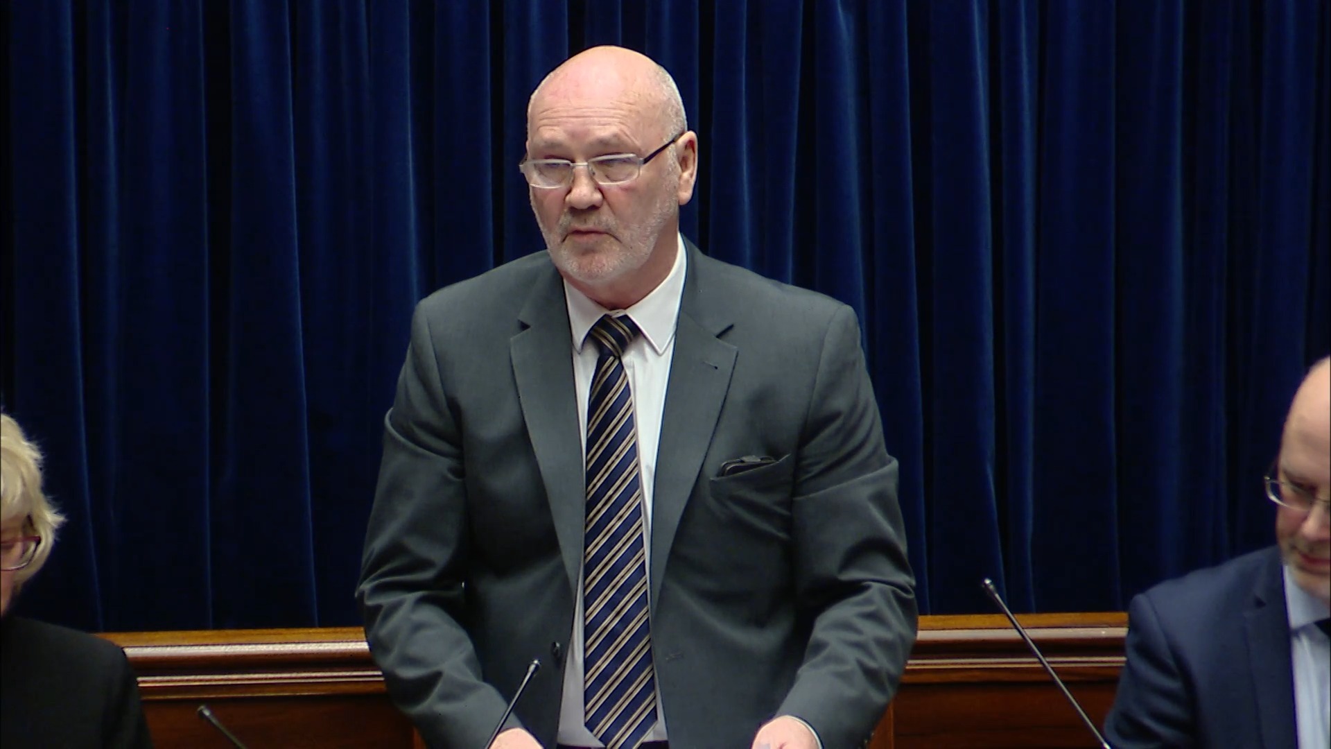 Speaker Alex Maskey takes the chair for the first time