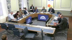 Committee for Infrastructure sitting in Committee Room