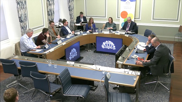 Committee for Infrastructure sitting in Committee Room