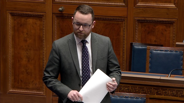 Gary Middleton MLA speaking in the Assembly Chamber