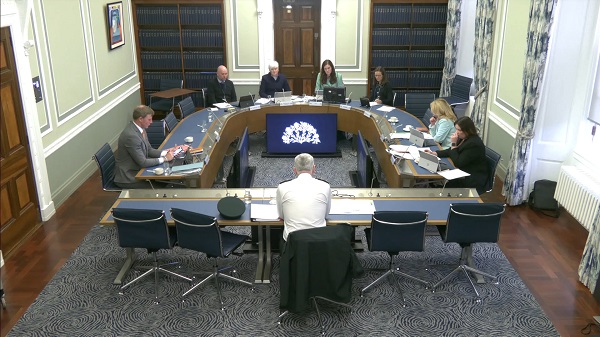 The Committee for Justice sitting in a committee room at Parliament Buildings