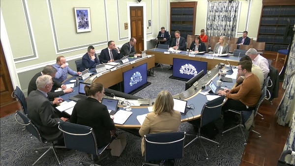 The Committee for Infrastructure sitting in a committee room at Parliament Buildings