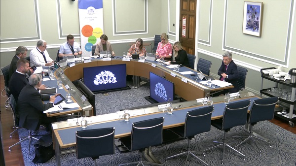 The Committee for Health sitting in a committee room at Parliament Buildings