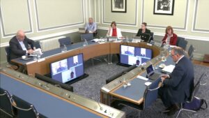 The Committee on Procedures sitting in a committee room at Parliament Buildings