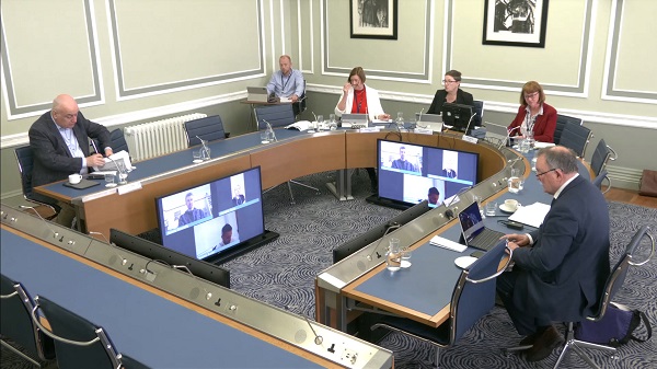 The Committee on Procedures sitting in a committee room at Parliament Buildings