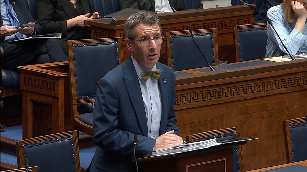 Minister Andrew Muir answering questions during Question Time on Tuesday 1 October 2024
