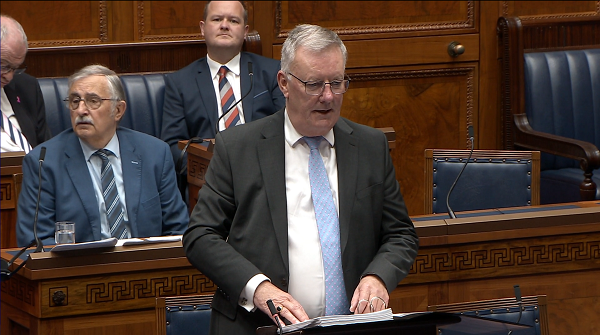 Health Minister Mike Nesbitt answers questions in the Assembly Chamber