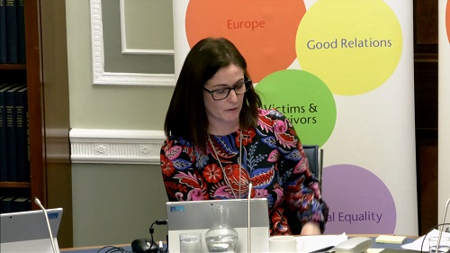Committee Chair Paula Bradshaw sitting in a committee room in Parliament Buildings