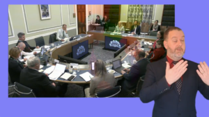 The Committee for Communities receiving a briefing from the Assembly Research service in relation to the Sign Language Bill.
