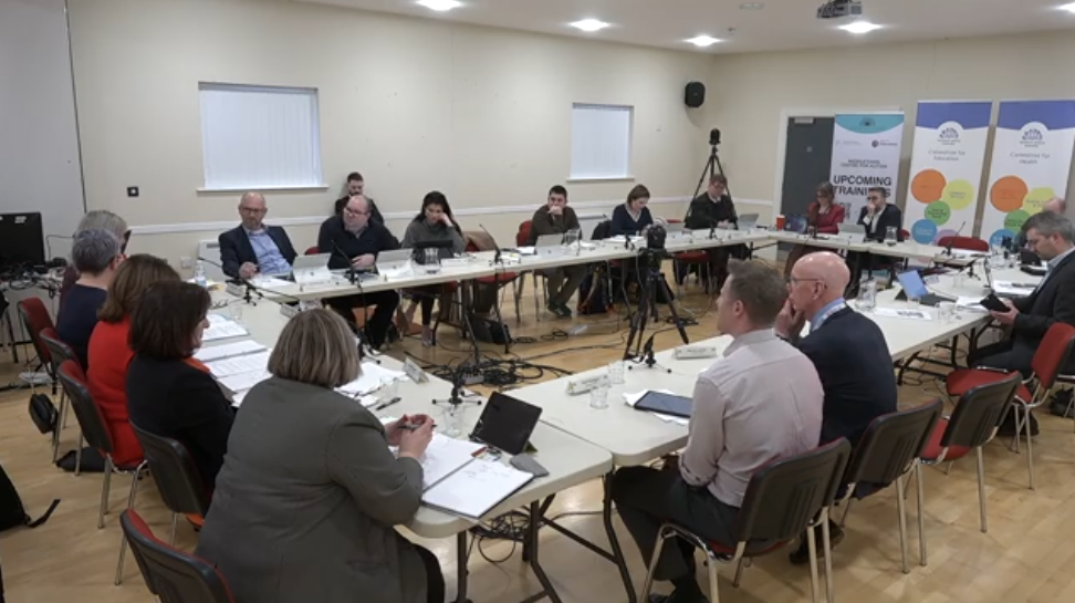 The Health Committee and Education Committee during an informal meeting in Middletown Parish Church Hall on Wednesday 19 February 2025.