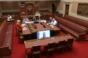 Public Accounts Committee in the Senate Chamber at the start of its meeting on 27th March 2025.